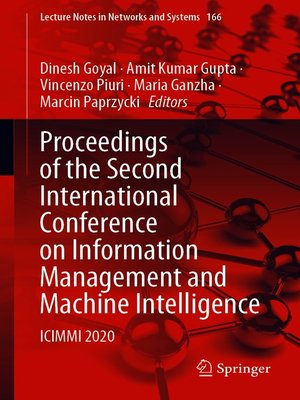 cover image of Proceedings of the Second International Conference on Information Management and Machine Intelligence
